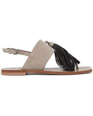 Brunello Cucinelli スエード サンダル - ブラウン