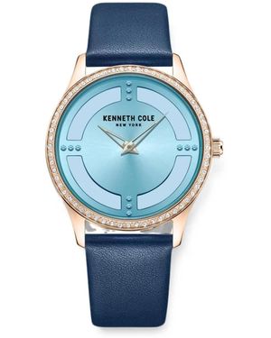 Kenneth Cole Armbanduhr Mit Kristall-Lünette 34Mm - Blau