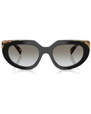 Prada Geometric Oval Sunglasses - Grey