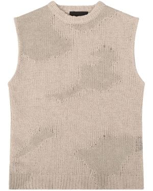 HELIOT EMIL Crew-Neck Wool Vest - Natural