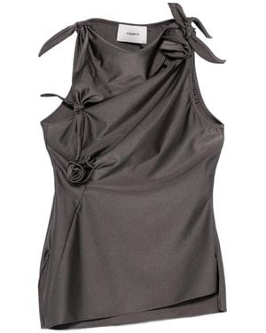 Coperni Asymmetrische Top Met Roosdetail - Grijs