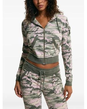 Juicy Couture Sudadera Con Capucha Y Estampada Militar - Verde