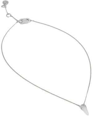 AllSaints Pointed Pendant Necklace - White