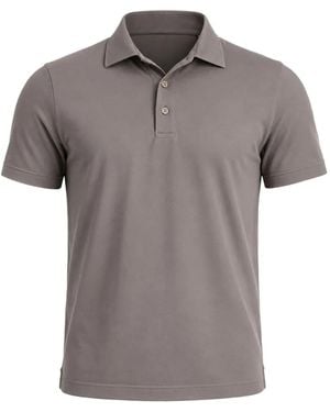 Fedeli Short-Sleeve Polo Shirt - Grey