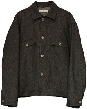 AVIVA JIFEI XUE Jeansjacke Mit Knopfleiste - Schwarz