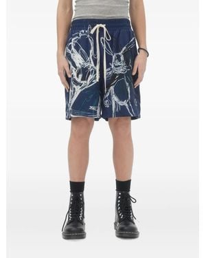 DOMREBEL Roo Drawstring Shorts - Blue