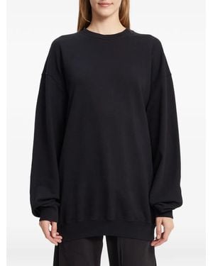Ann Demeulemeester Slogan-Print Brushed Sweatshirt - Black