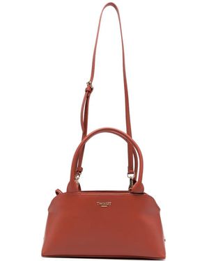 Twinset Logo-Plaque Tote Bag - Red