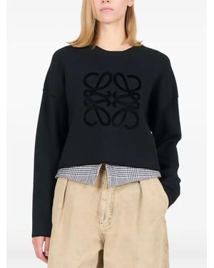 Loewe Pullover Mit Anagram-Logo - Schwarz