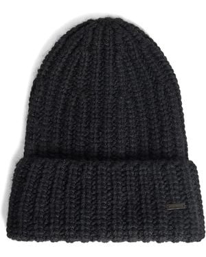 DSquared² Bonnet Nervuré Après Ski En Laine Épaisse - Noir