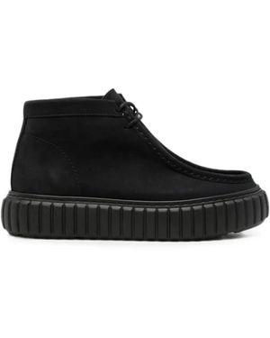 SERGIO MORETTI FIRENZE Lace-Up Desert Boots - Black