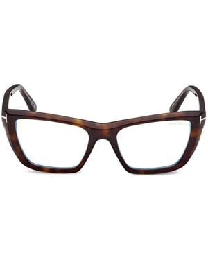 Tom Ford Klassische Cat-Eye-Brille - Braun