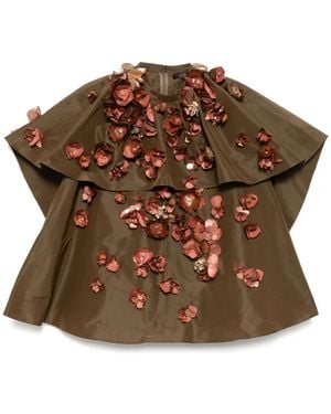 Biyan Verfraaide Taffeta Blouse - Bruin