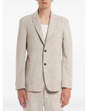 Barena Mélange-Effect Blazer - White