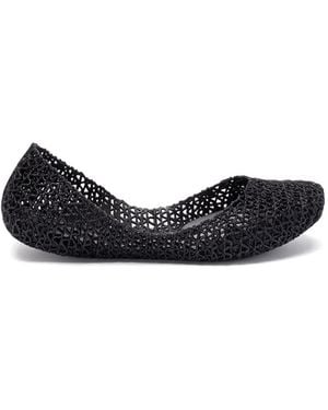 Melissa Campana Glitter-Finish Ballet Flats - Black