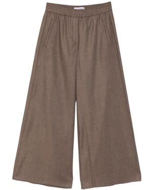 Cambio Aveline Wide-Leg Pants - Brown