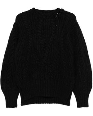 Simone Rocha Jersey con apliques - Negro