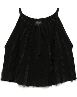 Emporio Armani Ruffled Top - Black
