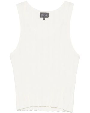 Eric Bompard Ribbed Tank Top - White