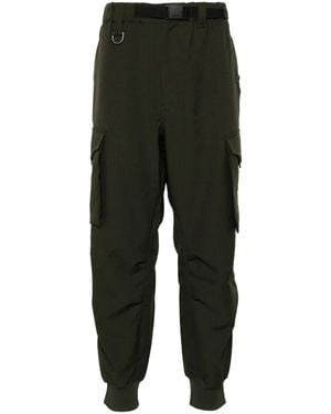 Y-3 Logo-Print Pants - Green