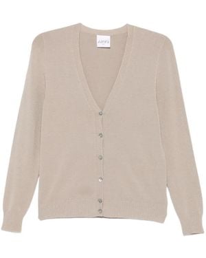 AROVESCIO V-Neck Button-Up Cardigan - Natural