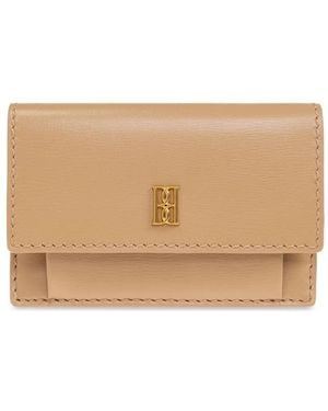 By Malene Birger Logo-Plaque Cardholder - Natural