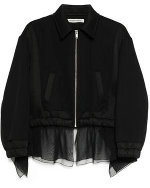 Undercover Elastic-Waist Zip-Front Jacket - Black