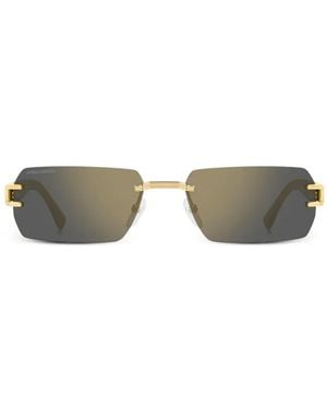 DSquared² Rectangular-Frame Sunglasses - Metallic