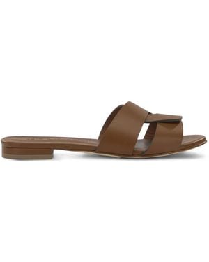 Sergio Levantesi Aria6 Tryde Cut-Out Leather Sandals - Brown