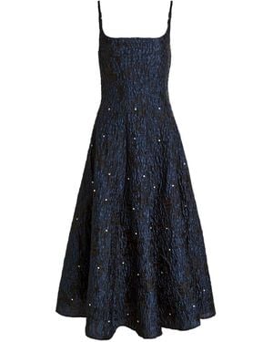 Sister Jane Sequin Strappy Midi Dress - Blue