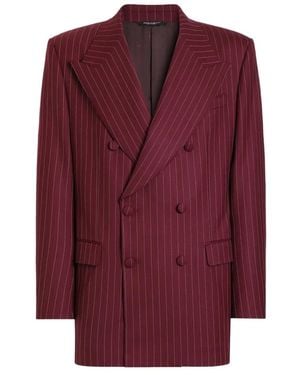 Dolce & Gabbana Double-Breasted Martini Suit - Purple