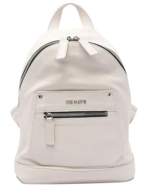 Vic Matié Mochila con cremallera - Blanco