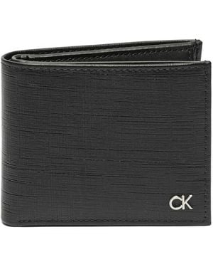 Calvin Klein Logo-Plaque Bifold Wallet - Black