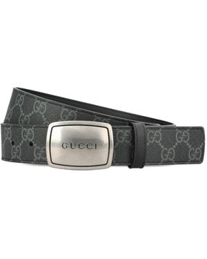 Gucci Logo Buckle Belt - Grey