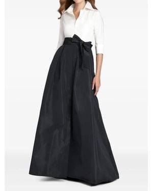 Teri Jon Bow-Detail Shirt Dress - Black