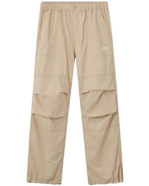 Chocoolate Logo-Print Elasticated Pants - Natural