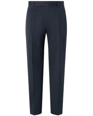 ZEGNA Cotton And Wool Trousers - Blue