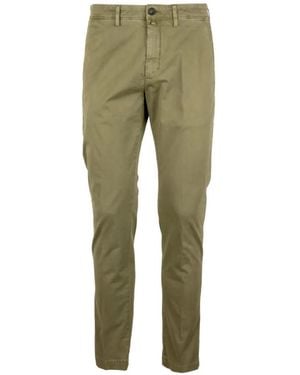 Siviglia Belt-Loops Chinos Trousers - Green
