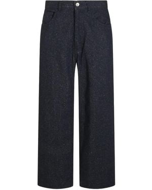 AURALEE Twisted-Yarn Jeans - Blue