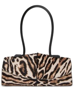 Jil Sander Borsa A Spalla Linea Con Stampa - Nero