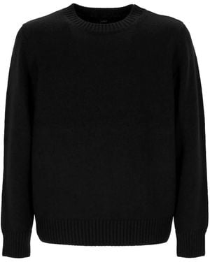 Add Sweat En Laine Mérinos À Col Rond - Black