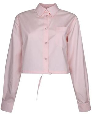 Marni Long-Sleeve Cropped Shirt - Pink
