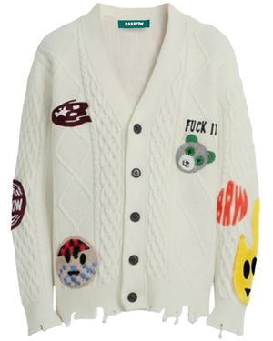 Barrow Appliqué cable-knit cardigan - Gris