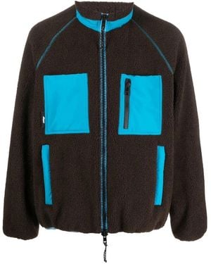 MSGM Logo-Patch Fleece Jacket - Black
