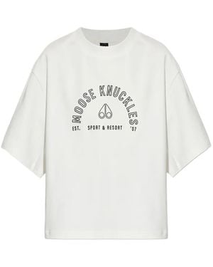Moose Knuckles Logo-Print T-Shirt - White