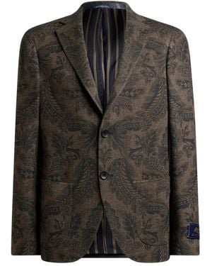 メンズ Etro ペイズリー ジャケット ブラウン | Lyst