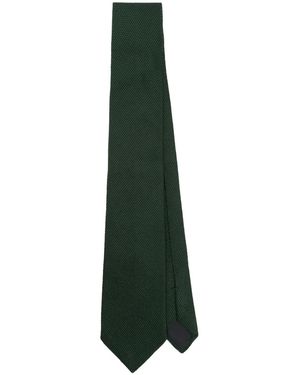 Fursac Patterned-Jacquard Silk Tie - Green