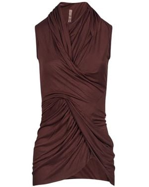 Rick Owens Magnetic Draped Sleeveless Top - Purple
