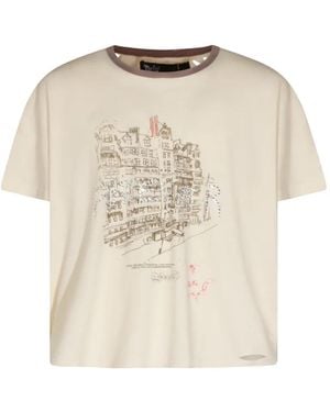 Paly Hollywood Crystal-Embellished Distressed T-Shirt - Natural