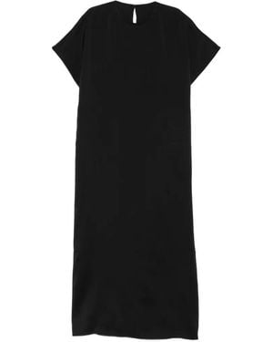 Sofie D'Hoore Robe Longue À Manches Courtes Et Fente Arrière - Noir
